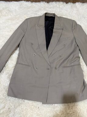 Giorgio Armani Double-Breasted Taupe Sport Coat